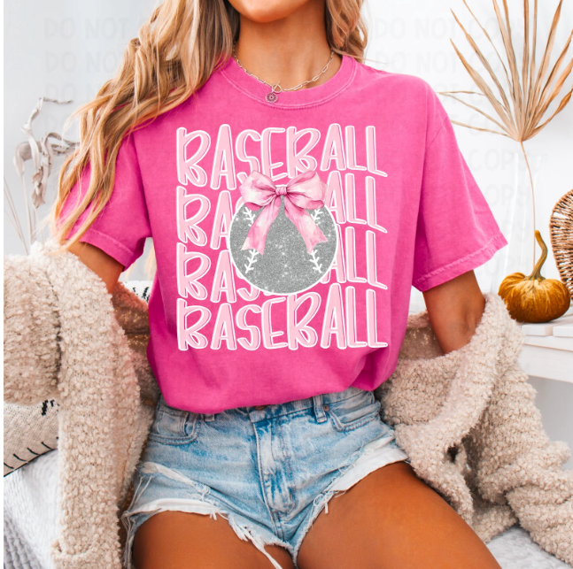 Pink Preppy Sports Baseball