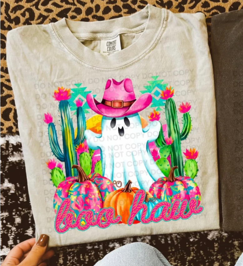 Boo Haw ghost with pink hat