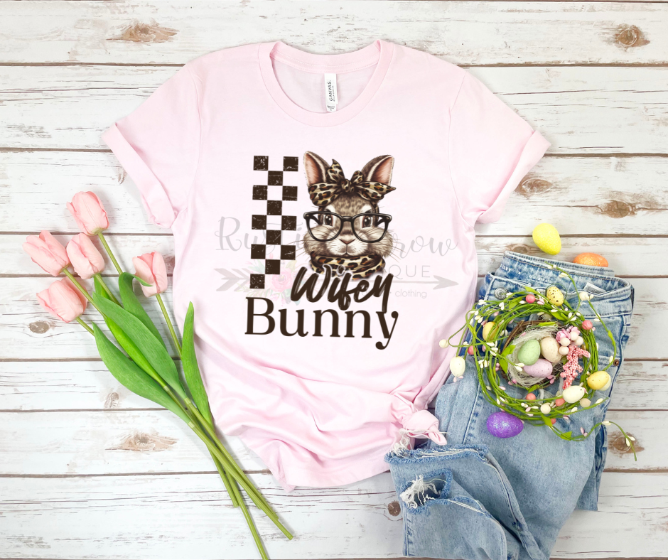 Checkered Leopard Wifey Bunny