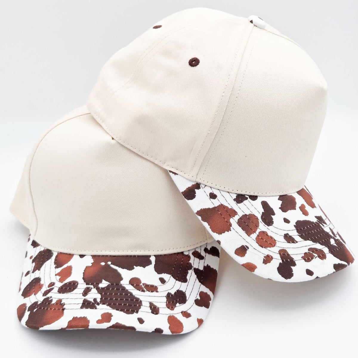Cow Print Brim Baseball Cap