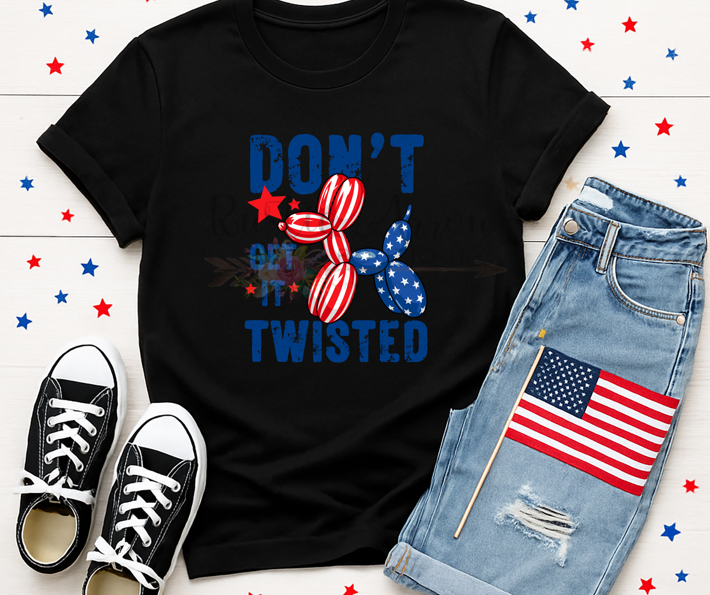 Don't Get it Twisted Patriotic Dog
