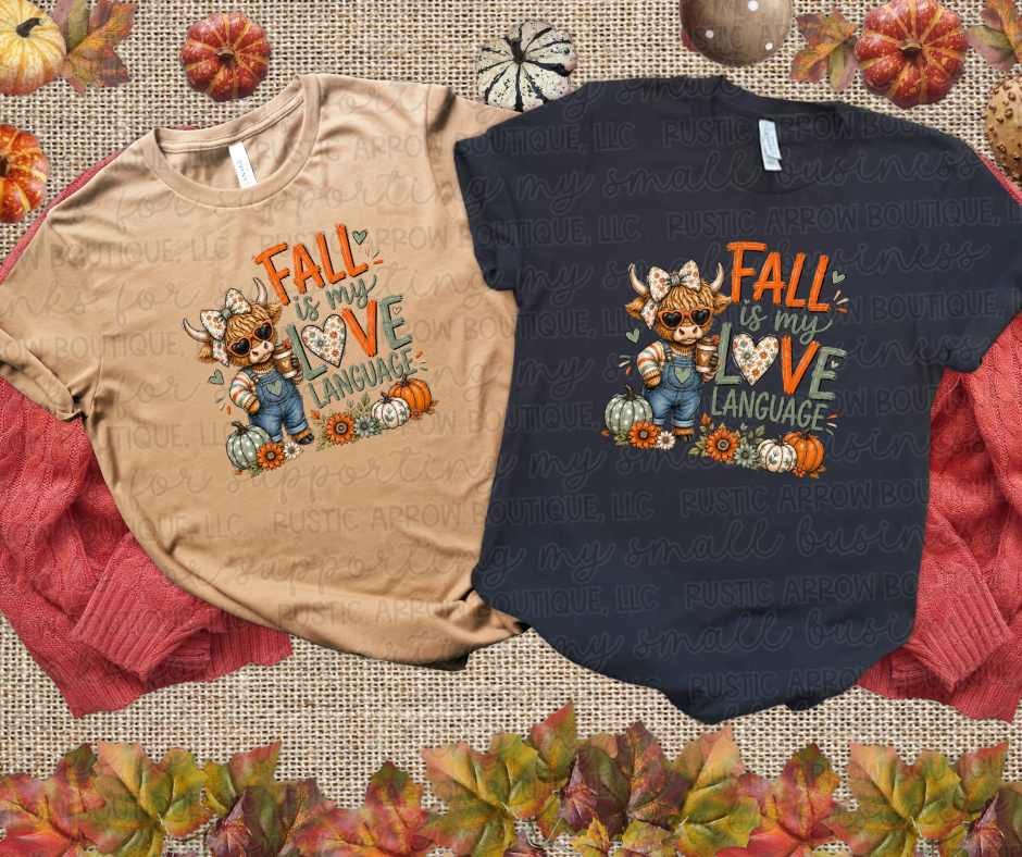Fall is my Love Language Cow