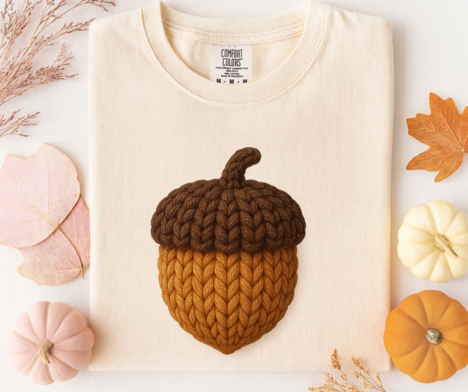 Faux Yarn Acorn