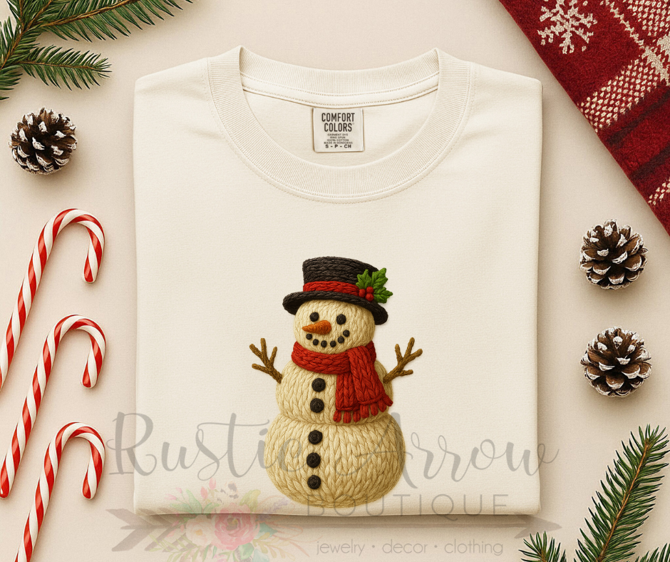 Faux Yarn Snowman