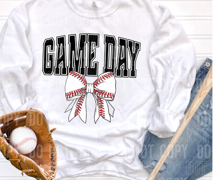 Game Day Baseball Bow