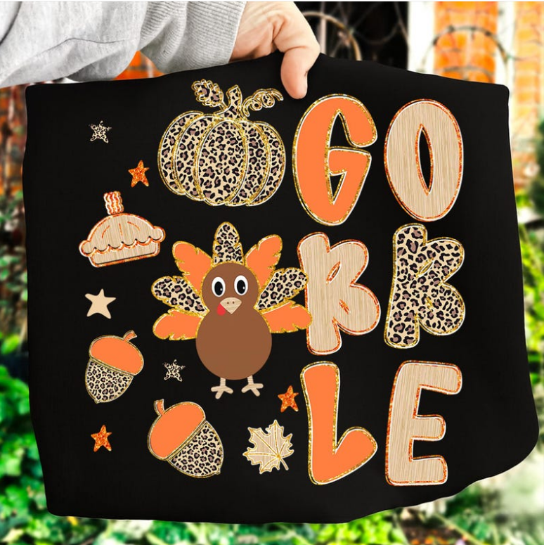 Gobble orange and leopard fonts