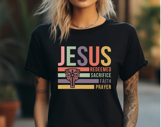Jesus Redeemed Sacrifice Faith Prayer Retro