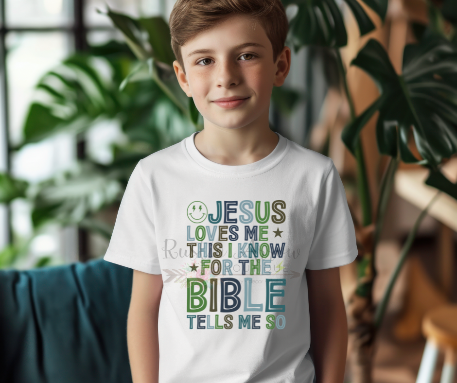 Jesus Loves Me So-Green and Blue