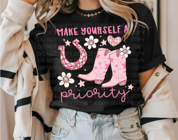 Make yourself a priority pink boots