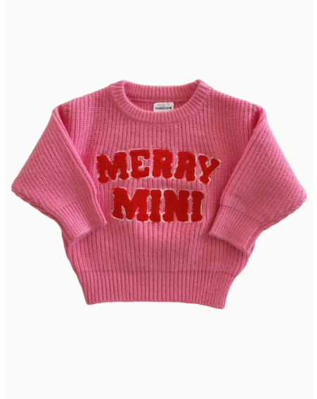 Knit Sweater, Merry Mini Bubblegum