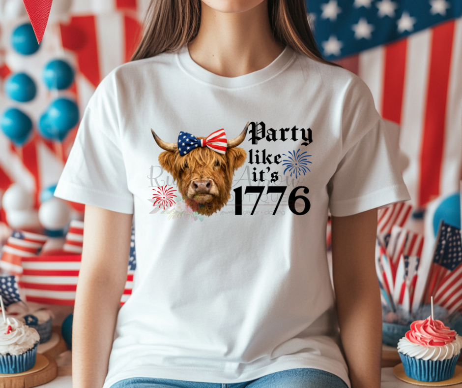 Party Like it's 1776 Highland Cow