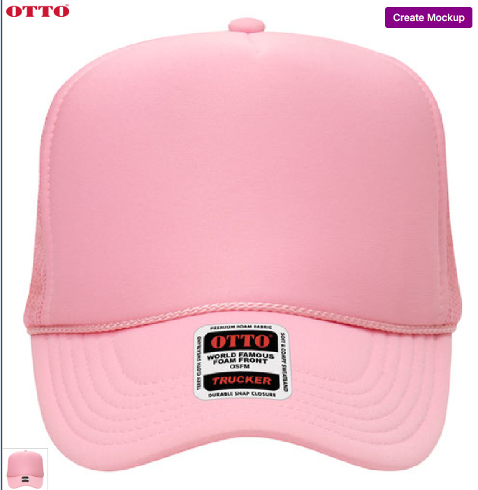 OTTO Polyester Foam Front 5 Panel High Crown Mesh Back Trucker Hat 39-165