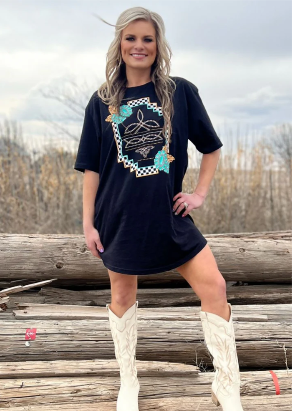 Small Town Big Dreams T-Shirt Dress