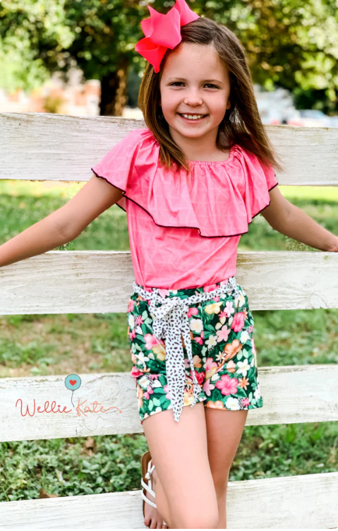 Island Blossoms Shorts Set by Wellie Kate