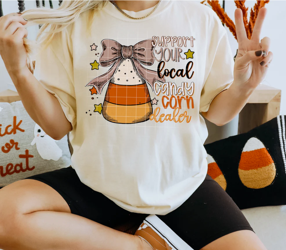 Candy Corn Dealer with bow