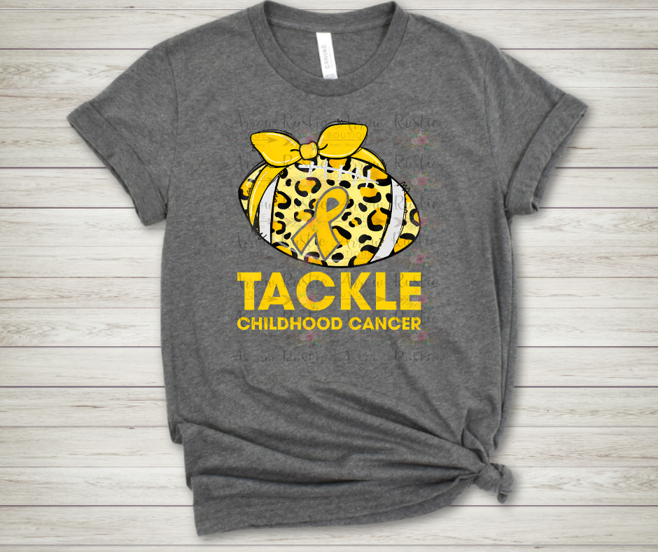 Tackle Childhood Cancer Leopard Football