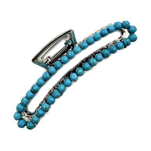 Western Turquoise Stone Large Hair Claw