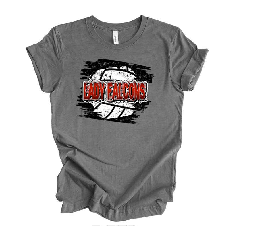 Lady Falcons Volleyball Grunge