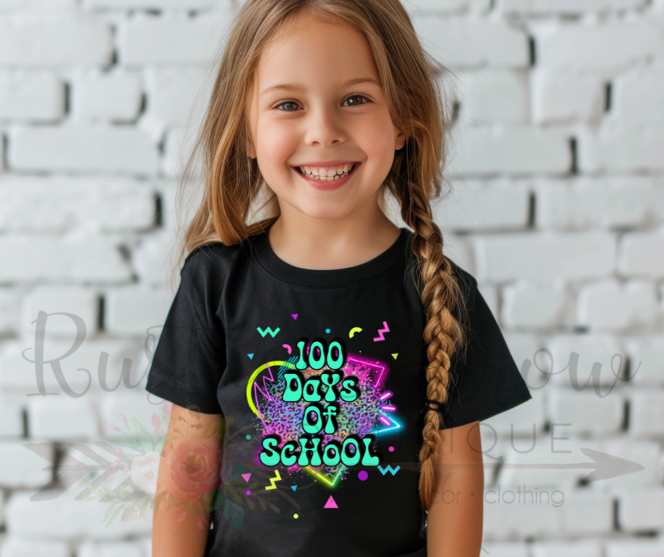 100 Days of School Bright Leopard