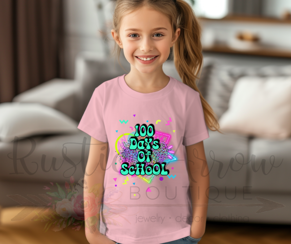 100 Days of School Bright Leopard