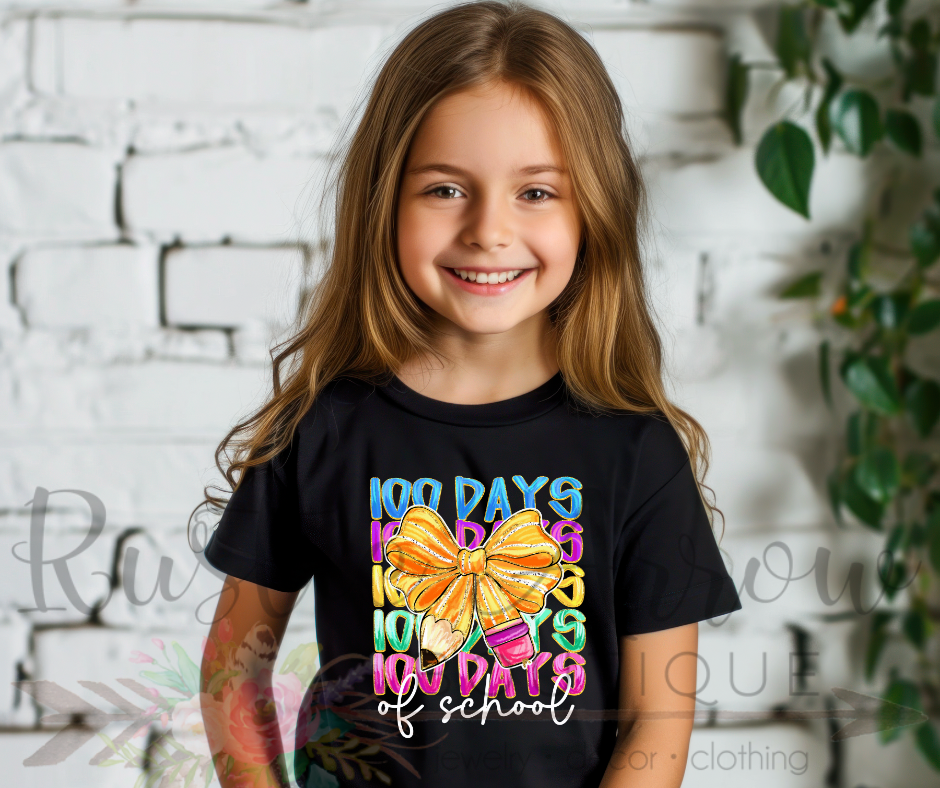 100 Days of School Pencil Bow