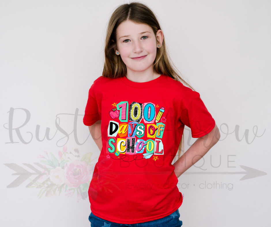 100 Days of School Apple and Pencil