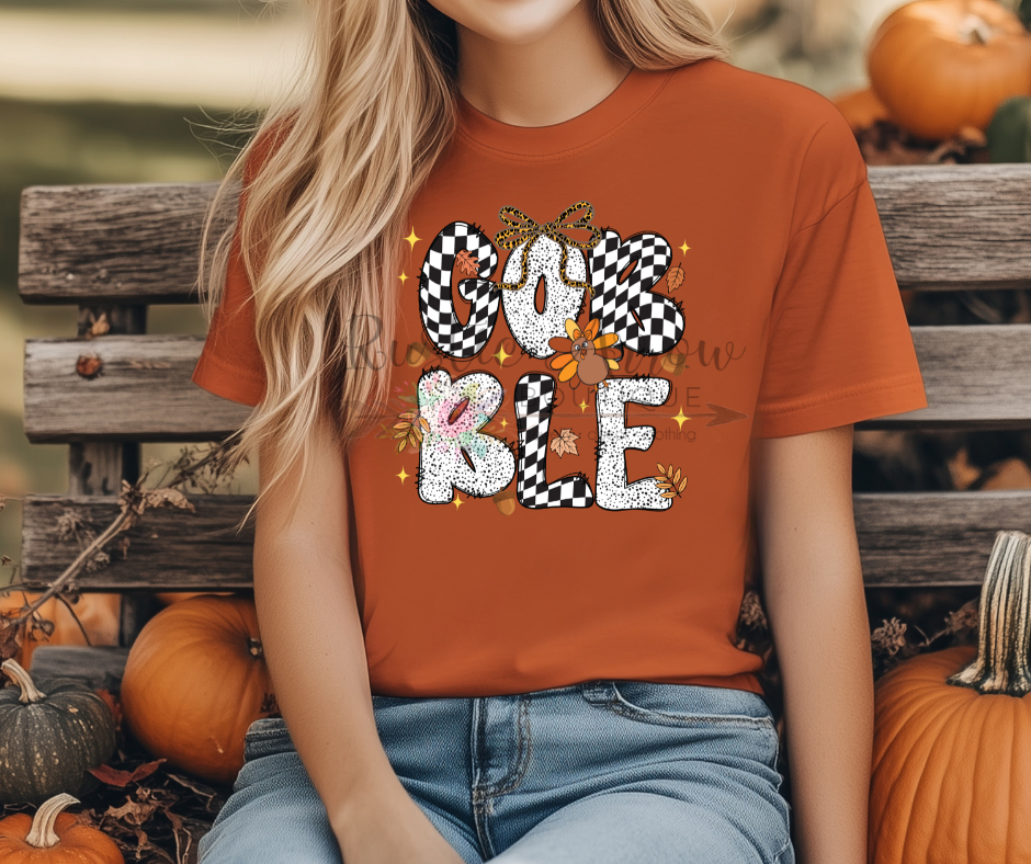 Gobble Black and White Checkered