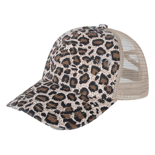 TOPTIE Ponytail Hat Washed Cotton High Bun Baseball Cap Distressed Cap for Women