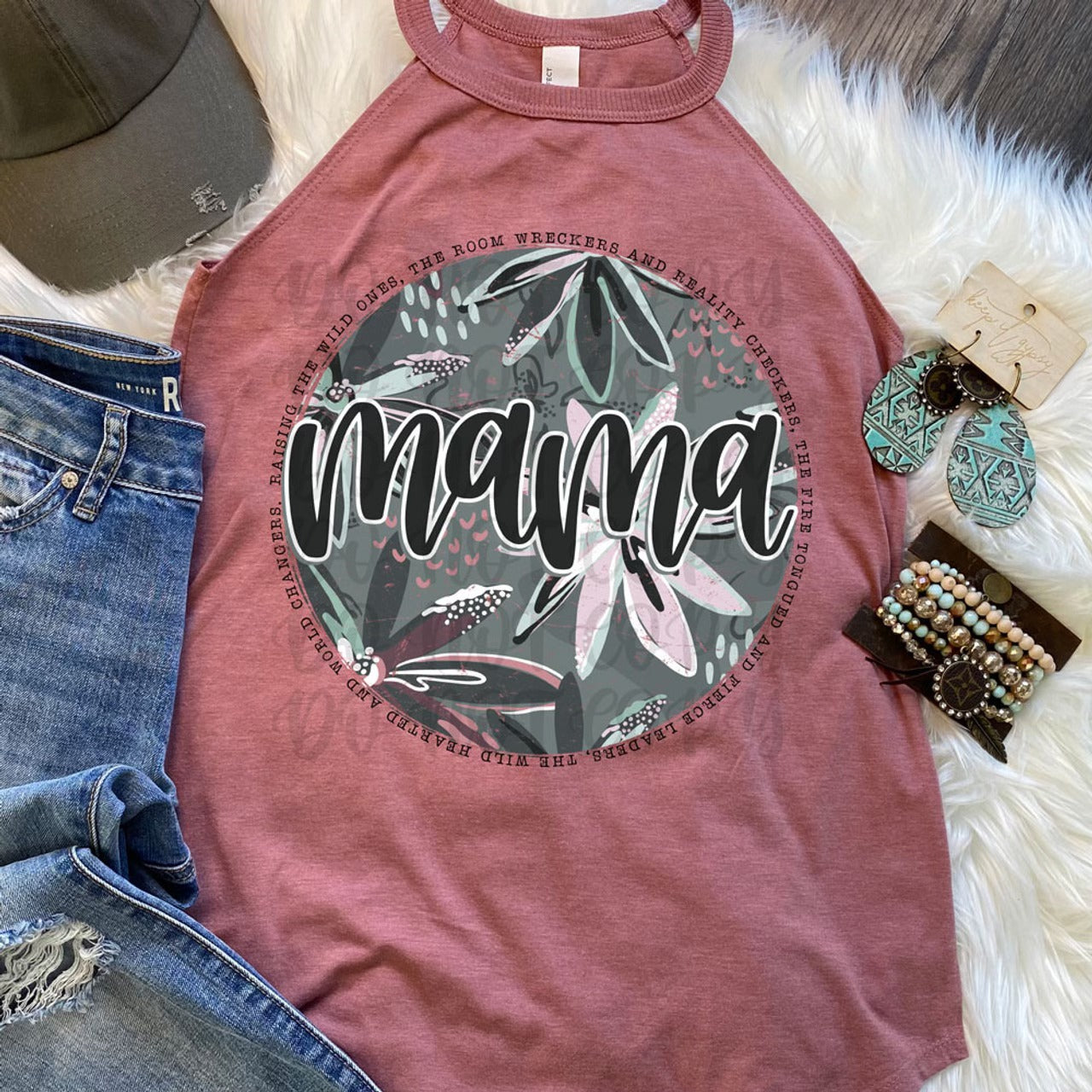 Mama Grey Floral