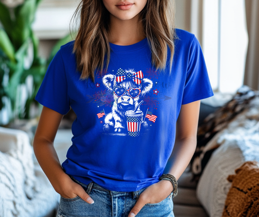4th of July Highland Cow