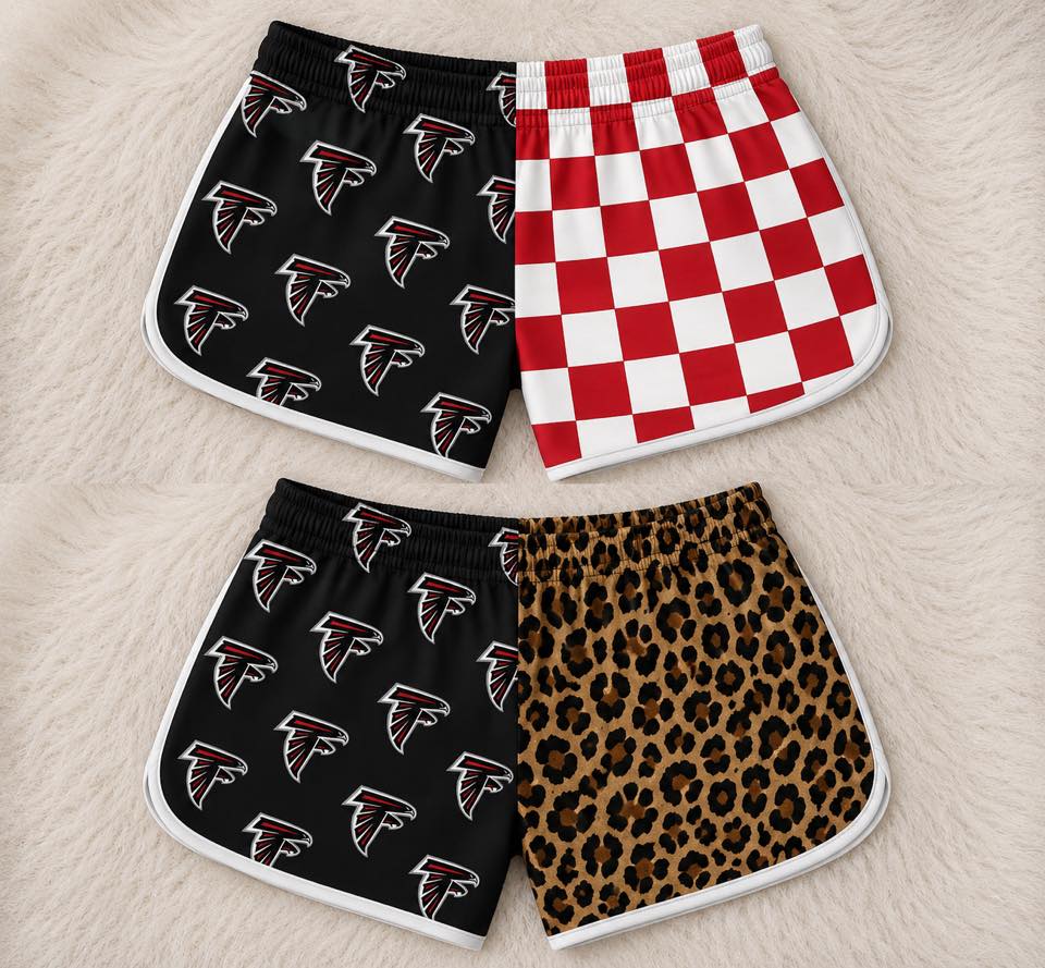 Pre-Order-Red and Black Falcons Shorts