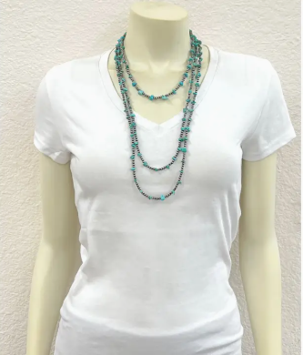 Handmade Navajo Bead, Turquoise Necklace, 738005