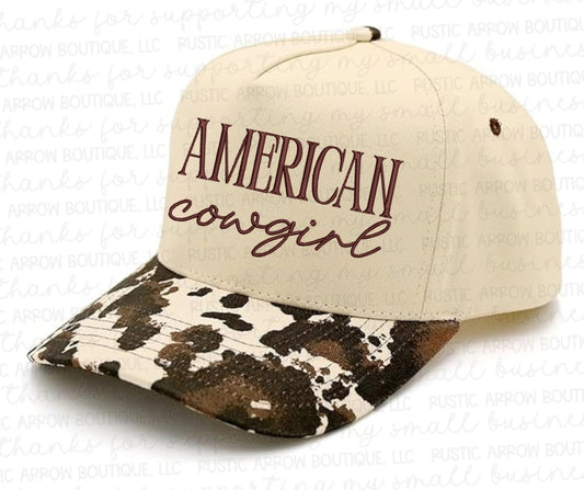 American Cowgirl Embroidered Hat