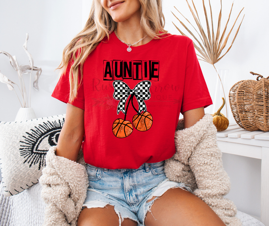 Checkered Basketball Cherries Auntie