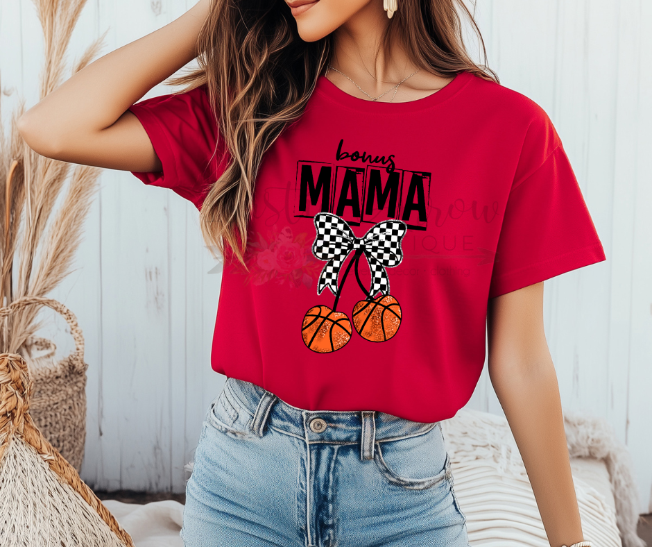 Checkered Basketball Cherries Bonus Mama