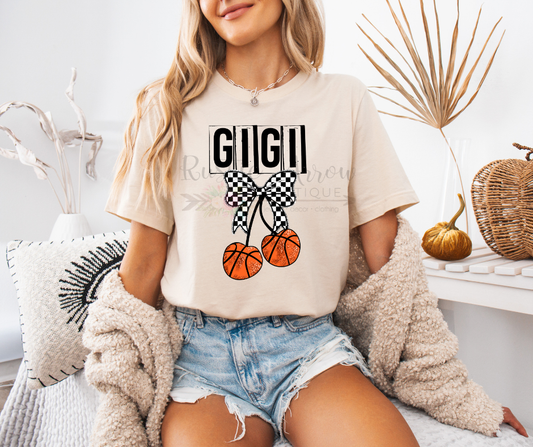 Checkered Basketball Cherries Gigi