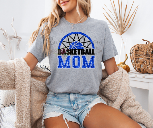 Basketball Hoop Mom Blue