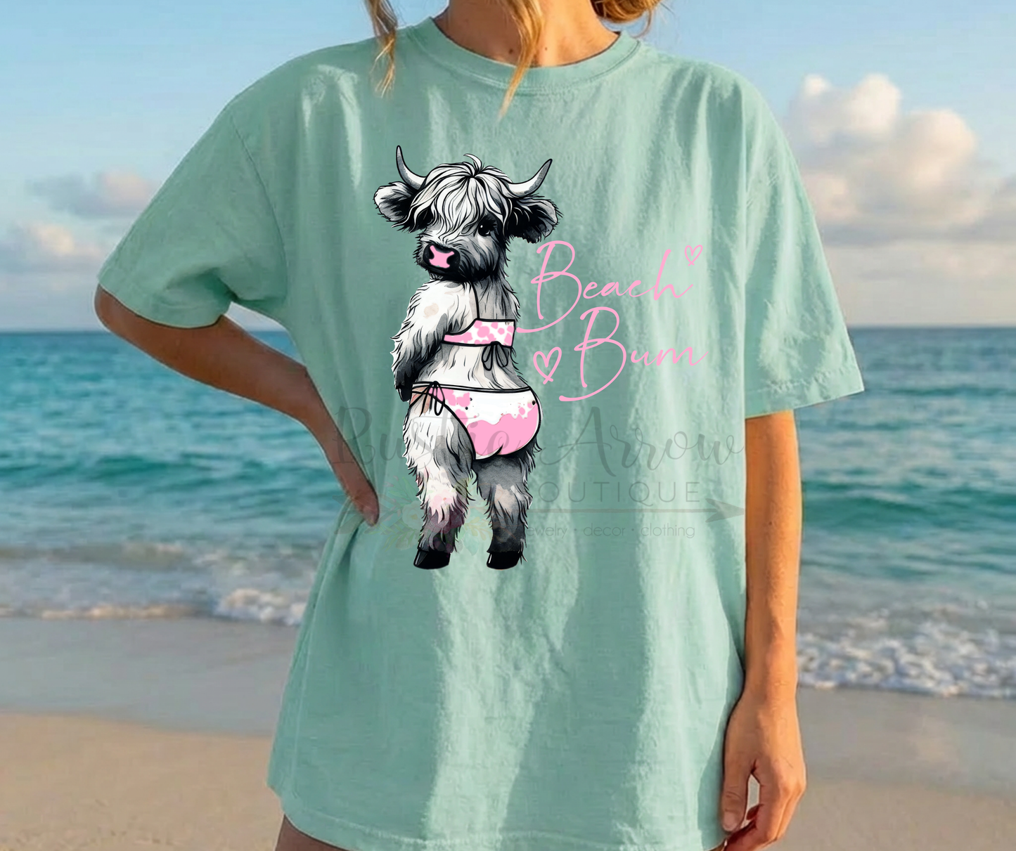 Beach Bum Highland Cow