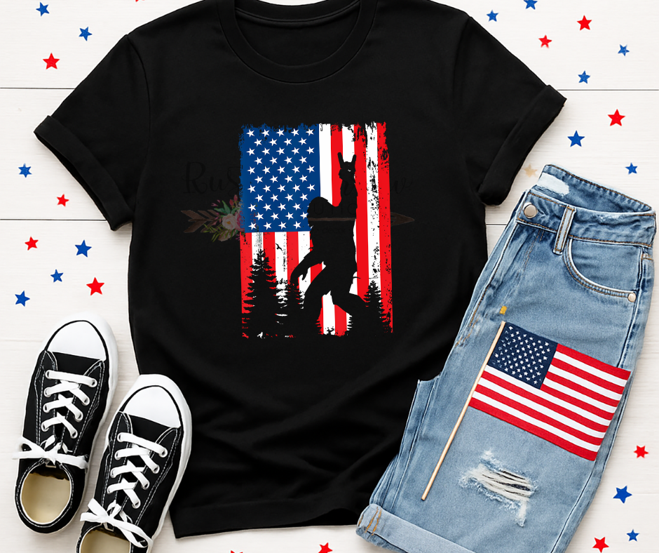 Bigfoot American Flag