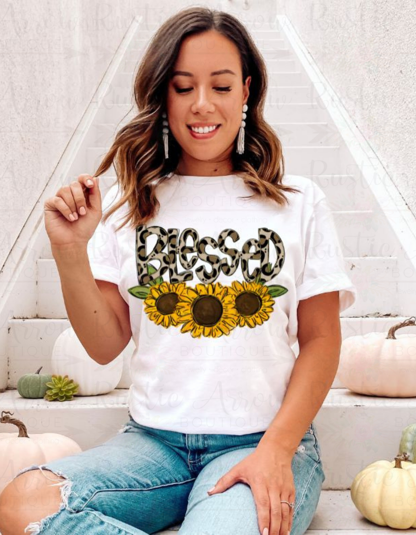 Blessed (with leopard and Sunflowers)