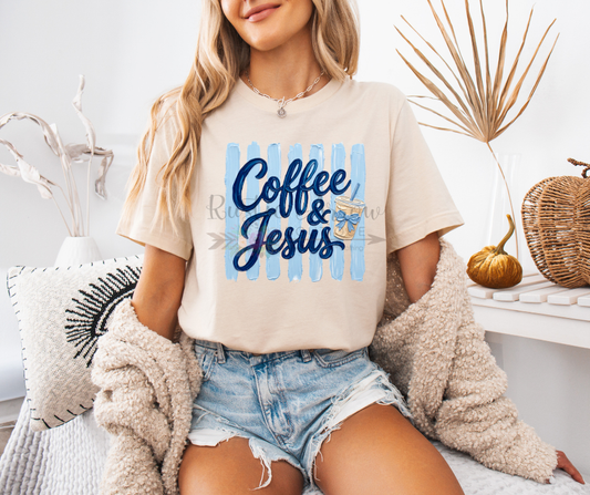 Blue Striped Coffee and Jesus