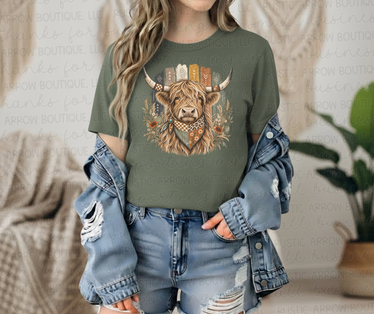 Boho Highland Cow