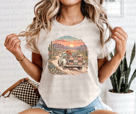 Boho Sunset and Truck