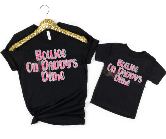 Boujee on Daddy's Dime Faux Pink Glitter