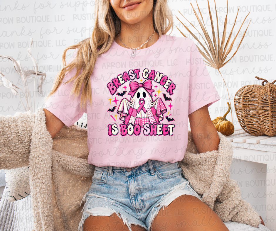 Breast Cancer is Boo Sheet Quilted Ghost