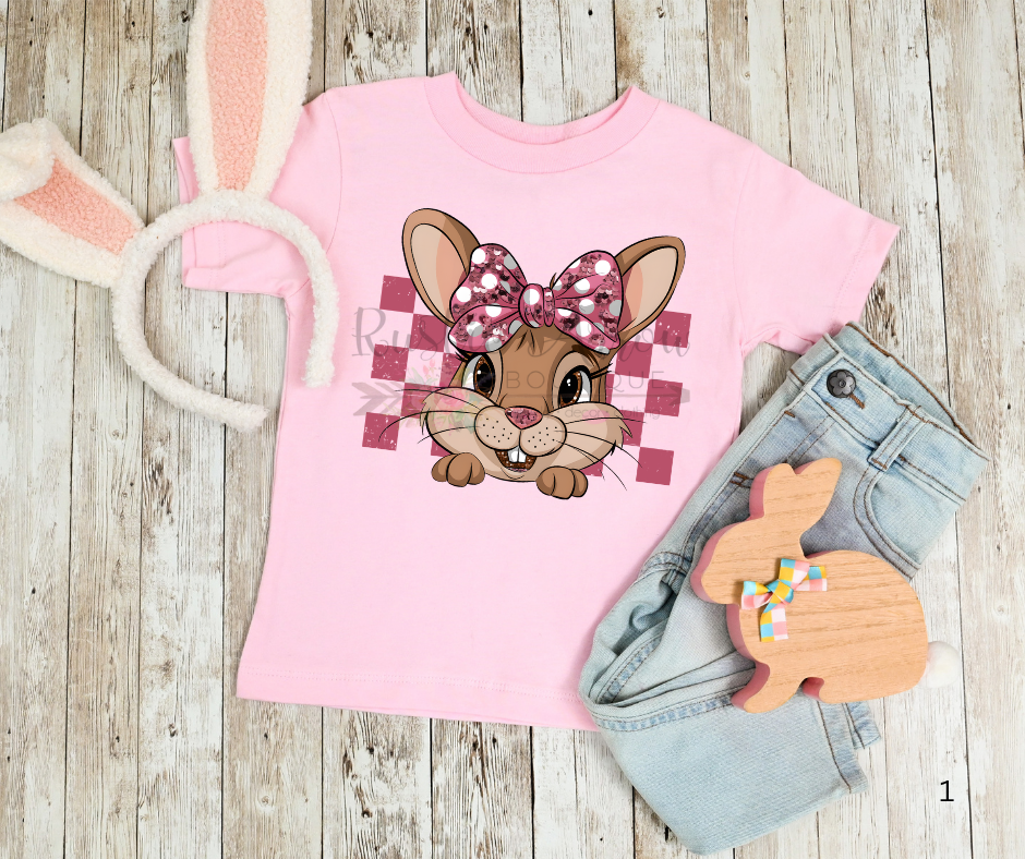 Checkered Sequin Bunny
