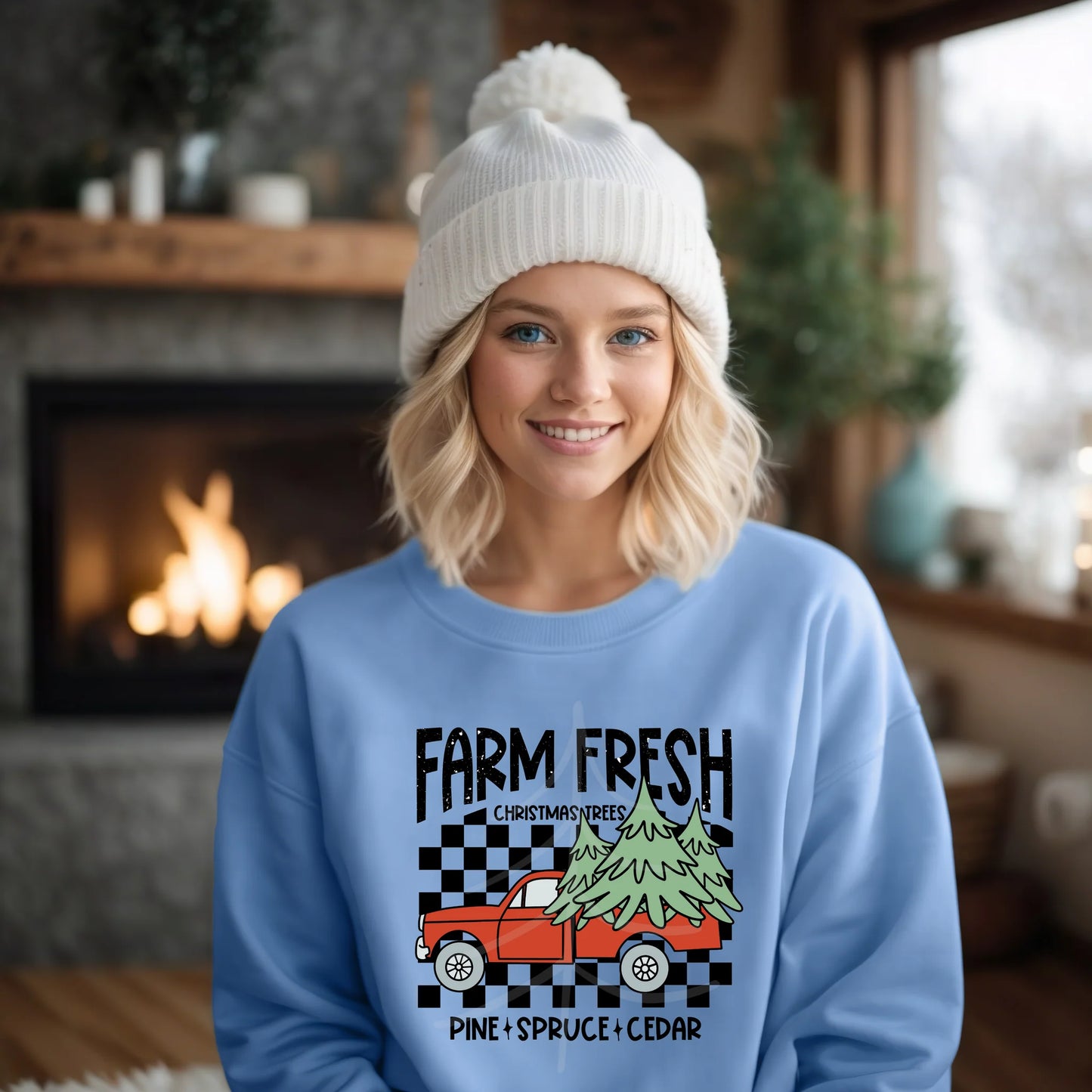 Checkered Farm Fresh-Short Sleeve Tee