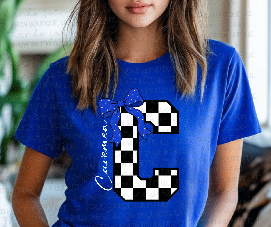 Cavemen C Checkered with Bow