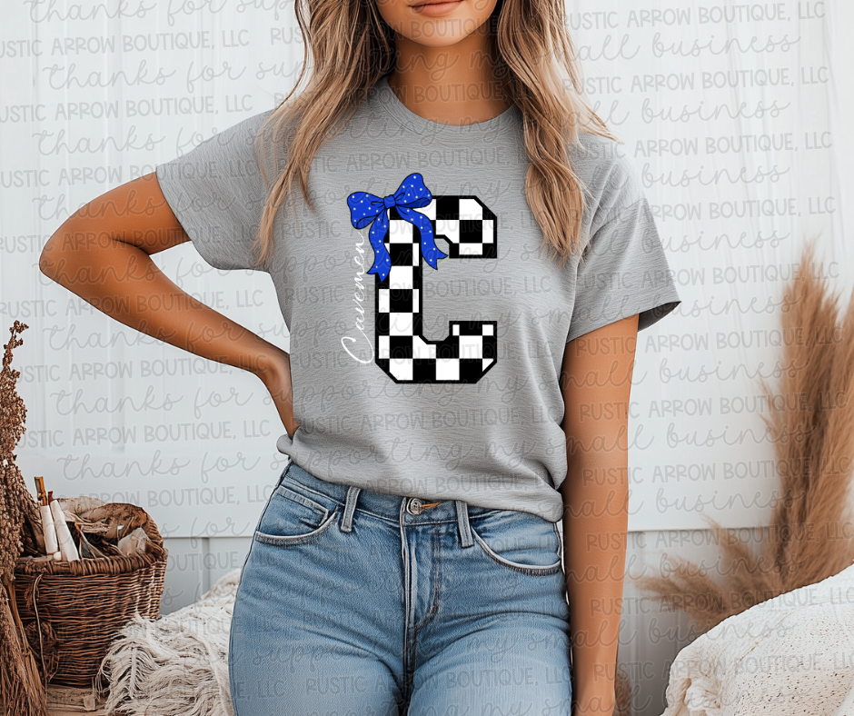 Cavemen C Checkered with Bow