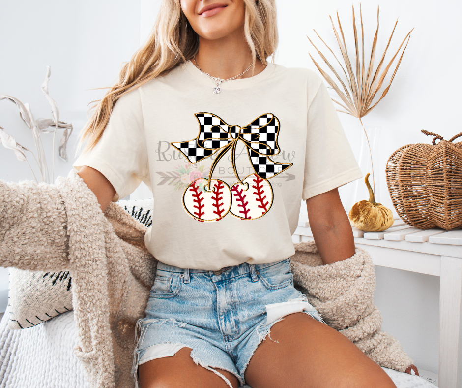 Checkered Baseball Cherries